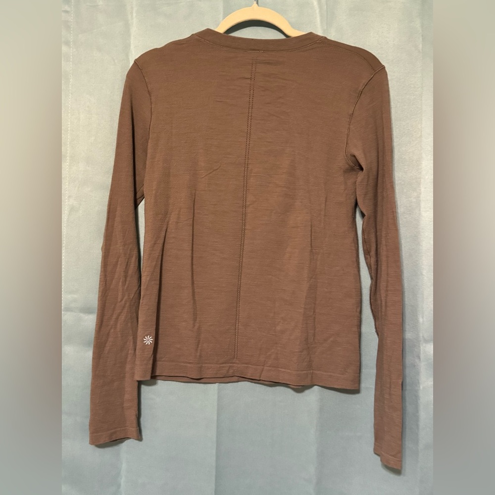 Athleta Momentum Long Sleeve Top – Brown (Size Medium) - Picture 2 of 3